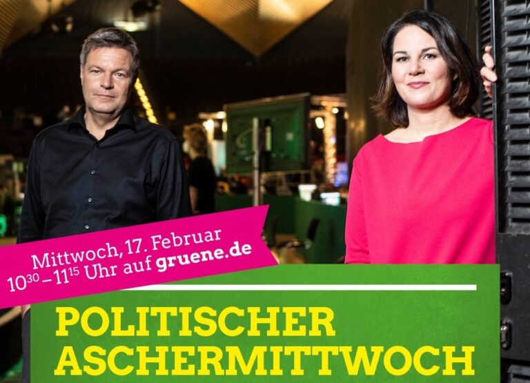 Digitaler politischer Aschermittwoch mit Annalena Baerbock und Robert Habeck