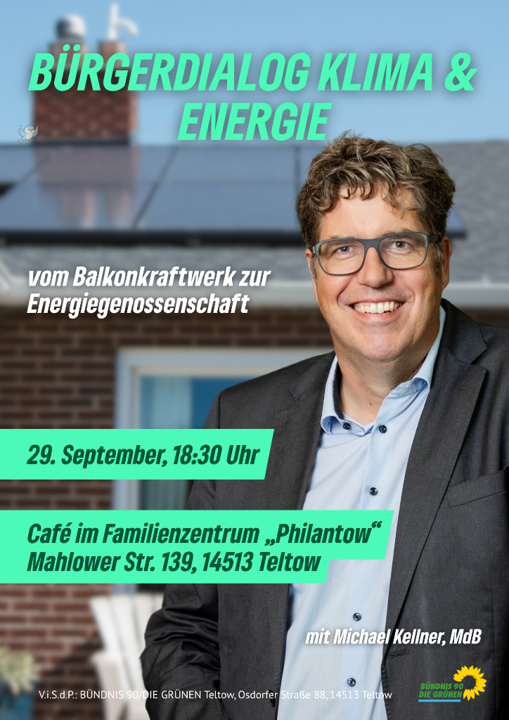 Bürgerdialog „Klima & Energie – Vom Balkonkraftwerk zur Energiegenossenschaft“