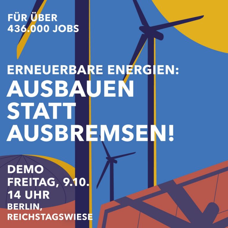 Groß-DEMO: Erneuerbare Energien: Ausbauen statt ausbremsen!